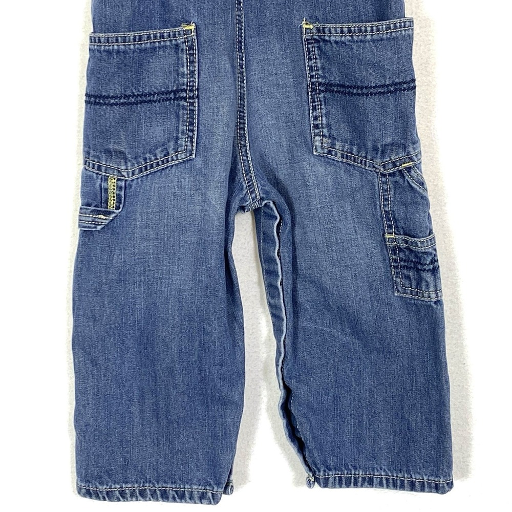 VTG 80's Oshkosh B'Gosh 18 Month Vestbak‎ Blue Denim Bib Jean Overalls Snap USA - Picture 5 of 9